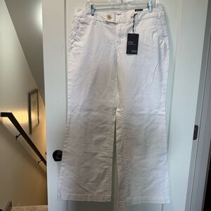 NWT a.n.a. Wide Leg Low Rise White Jean Pant Trouser Flare Business Casual 12x32